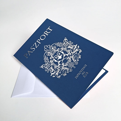Zaproszenie ślubne paszport