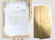 Zaproszenie ślubne złocone złoto minimalistyczne