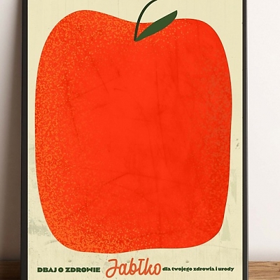 plakat  jabłko